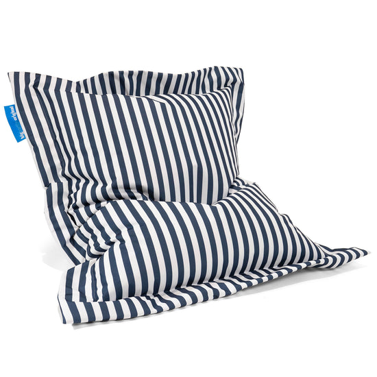 Puff Gigante Cama XXL - Rayas Azul Marino 03