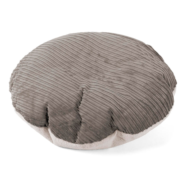 Flexforma Puf Redondo de Suelo para Niños 1-3 años - Boucle & Pana Clásica Grafito 01