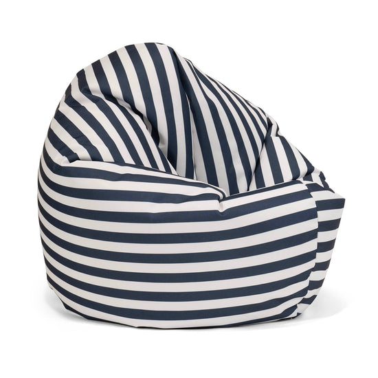 Puf Flexiforma para Adulto - Rayas Azul Marino 01