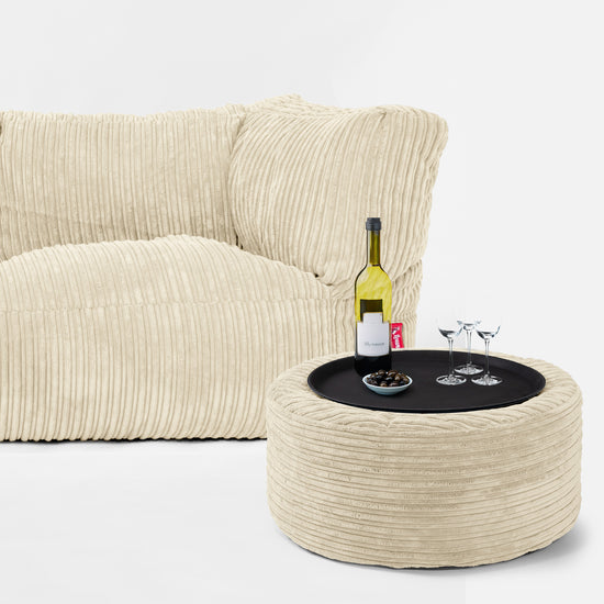 Albert Puf Sofá 3 plazas - Pana Clásica Crema 02