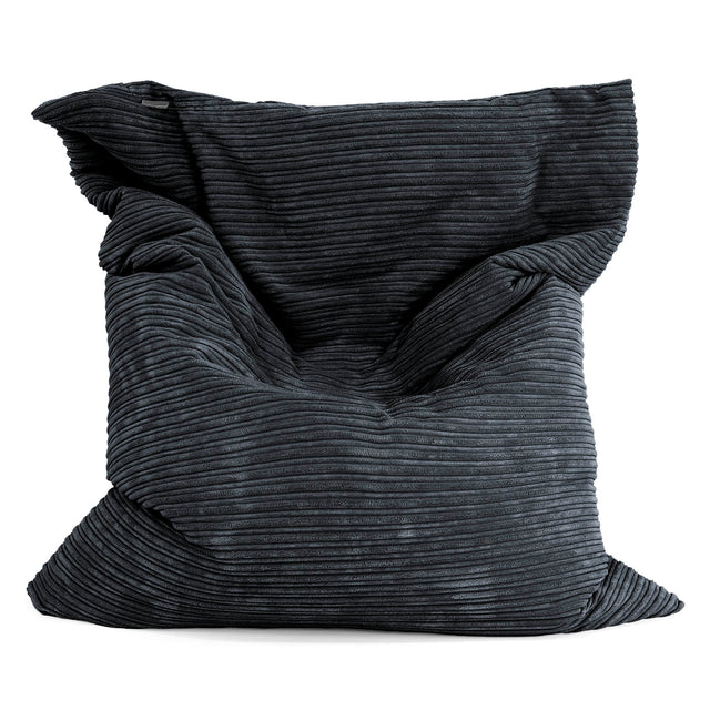 Puff Gigante Cama XL - Pana Clásica Negro 01