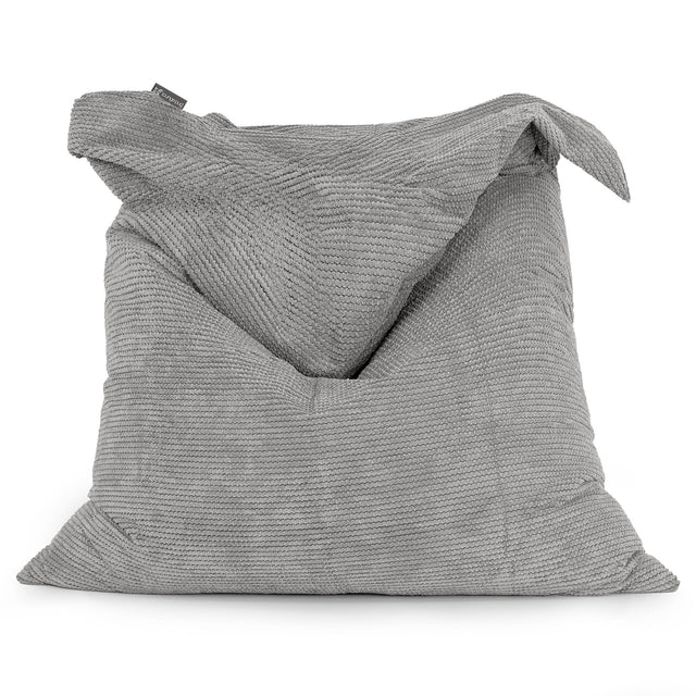 Puff Gigante Cama XL - Pompón Carbón Gris 01