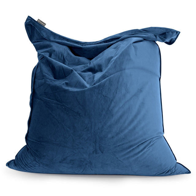 Puff Gigante Cama XL - Terciopelo Azul Marino 01