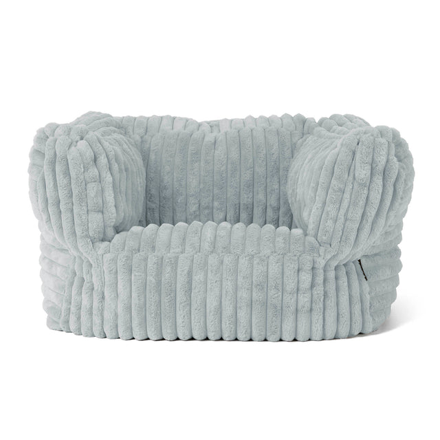 Albert Puff Sillón - Pana de Felpa Ultra Azul Huevo de Pato 01