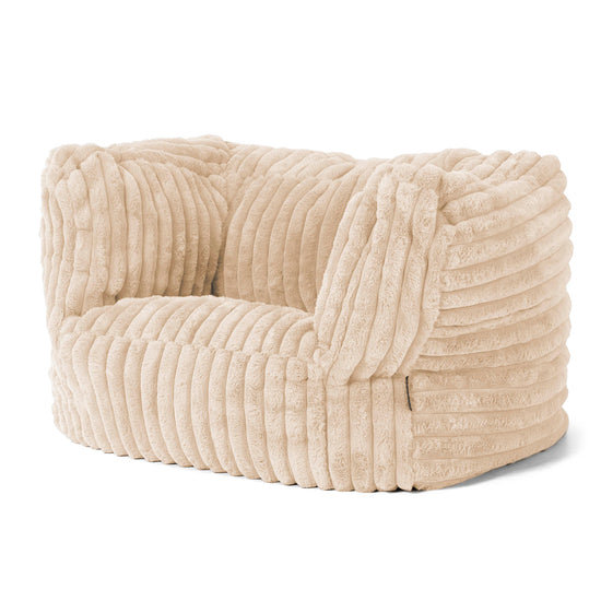 Albert Puff Sillón - Pana de Felpa Ultra Crema 03
