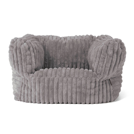 Albert Puff Sillón - Pana de Felpa Ultra Gris 01