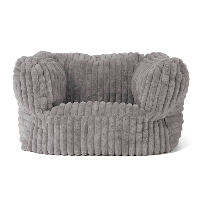 Albert Puff Sillón - Pana de Felpa Ultra Gris 01
