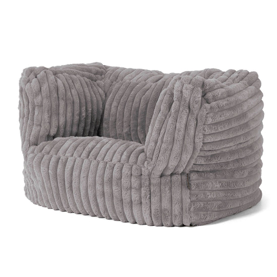 Albert Puff Sillón - Pana de Felpa Ultra Gris 03