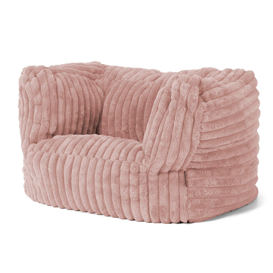 Albert Puff Sillón - Pana de Felpa Ultra Rosa Empolvado 03