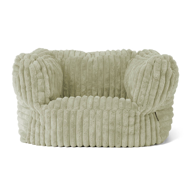 Albert Puff Sillón - Pana de Felpa Ultra Verde Salvia 01