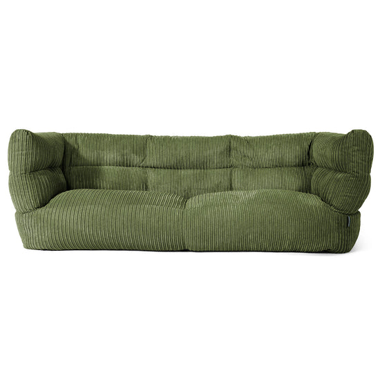 Louis Puf Sofá 3 plazas - Pana Clásica Bosque Verde 01