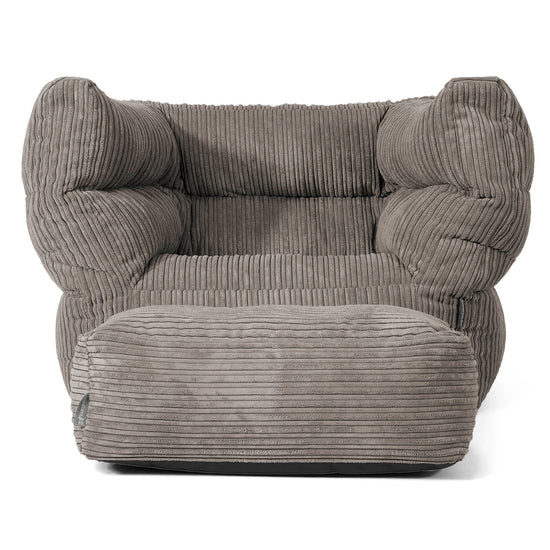 Louis Puff Sillón - Pana Clásica Grafito 02