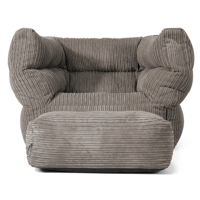 Louis Puff Sillón - Pana Clásica Grafito 02