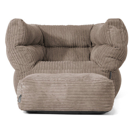 Louis Puff Sillón - Pana Clásica Marrón empolvado 02