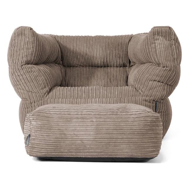 Louis Puff Sillón - Pana Clásica Marrón empolvado 02