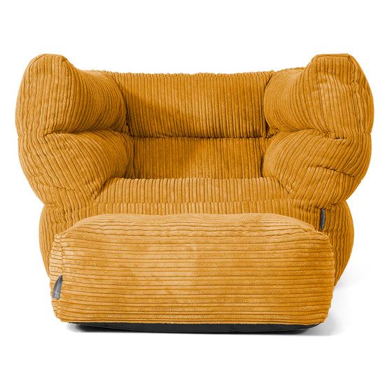Louis Puff Sillón - Pana Clásica Miel Dorada 02