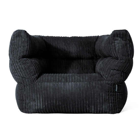 Louis Puff Sillón - Pana Clásica Negro 01