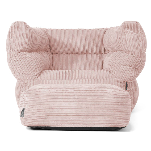 Louis Puff Sillón - Pana Clásica Rosa Claro 02