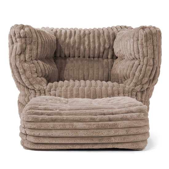 Louis Puff Sillón - Pana de Felpa Ultra Visón 02