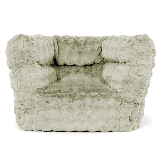 Louis Puff Sillón - Piel Sintética de Burbuja Verde Salvia 01
