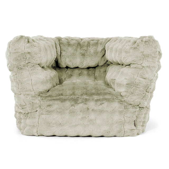 Louis Puff Sillón - Piel Sintética de Burbuja Verde Salvia 01