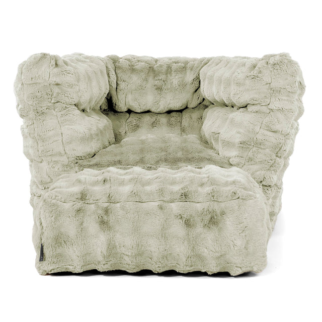 Louis Puff Sillón - Piel Sintética de Burbuja Verde Salvia 02