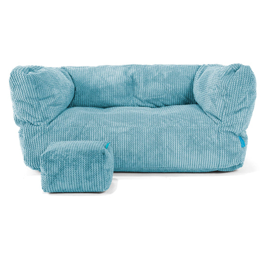 Albert Puf Grande para Niños 2-6 años - Pompón Egeo Azul 02