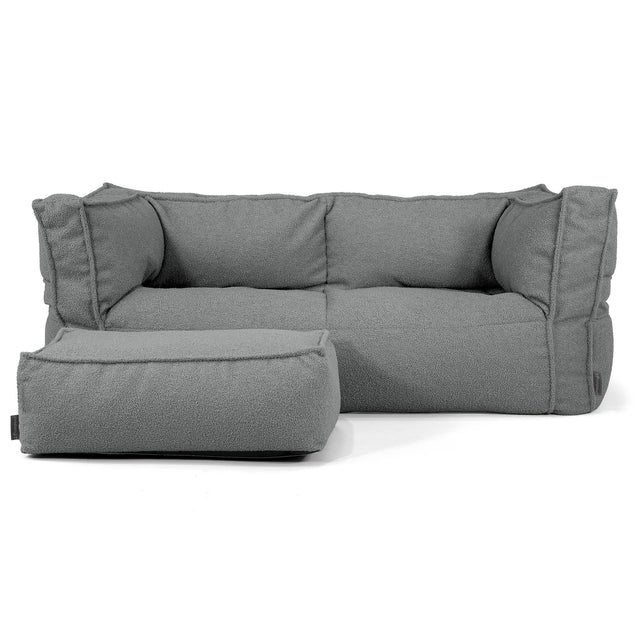Albert Puf Sofá 2 plazas - Boucle Gris
