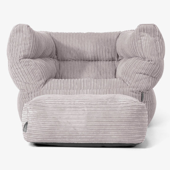 Albert Puff Sillón 2.0 - Pana Clásica Gris Plata 02