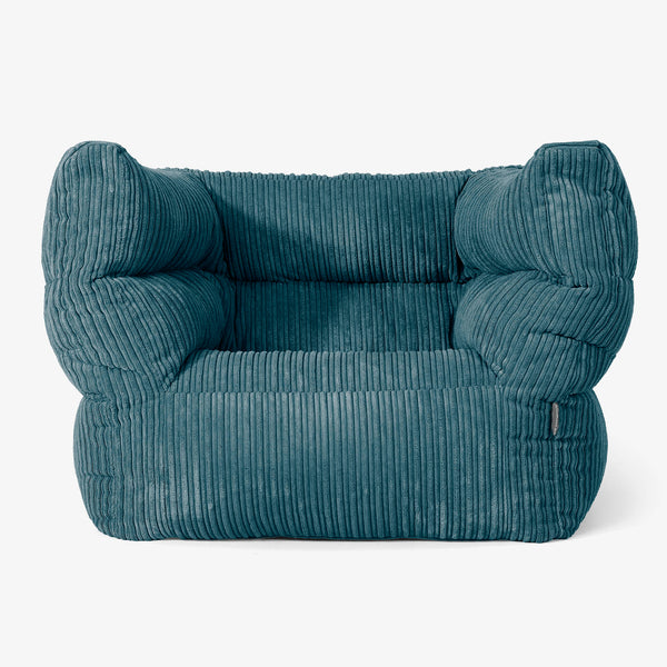 Albert Puff Sillón 2.0 - Pana Clásica Turquesa