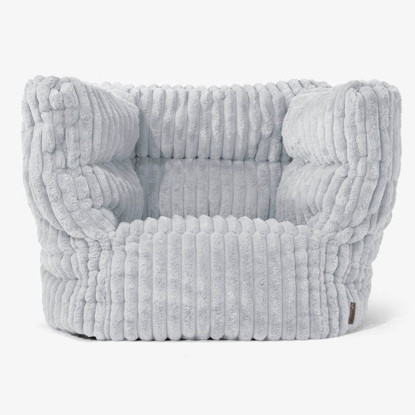 Albert Puff Sillón 2.0 - Pana de Felpa Ultra Azul Huevo de Pato