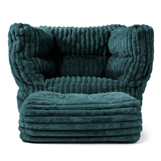 Albert Puff Sillón 2.0 - Pana de Felpa Ultra Turquesa 02