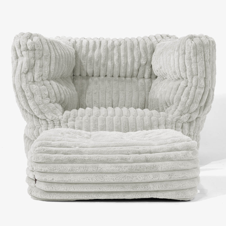 Albert Puff Sillón 2.0 - Pana de Felpa Ultra Verde Salvia 02