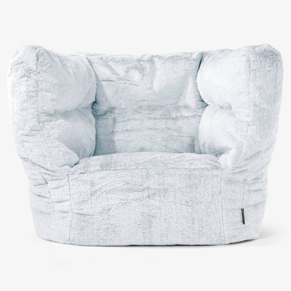 Albert Puff Sillón 2.0 - Piel de Conejo Sintética Azul Empolvado 01