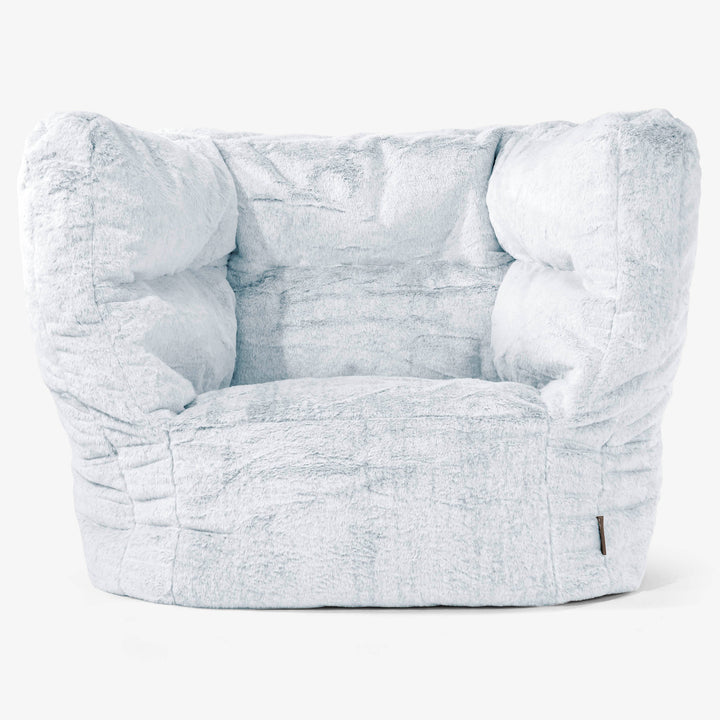 Albert Puff Sillón 2.0 - Piel de Conejo Sintética Azul Empolvado 01