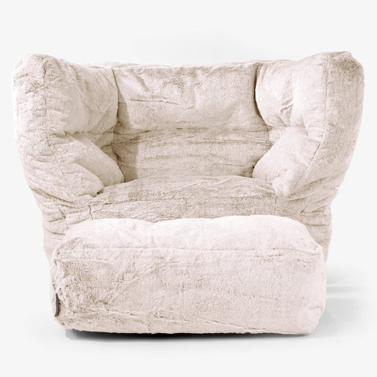 Albert Puff Sillón 2.0 - Piel de Conejo Sintética Marrón Dorado 02