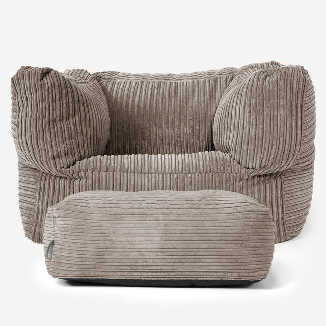 Albert Puff Sillón - Pana Clásica Marrón empolvado 02