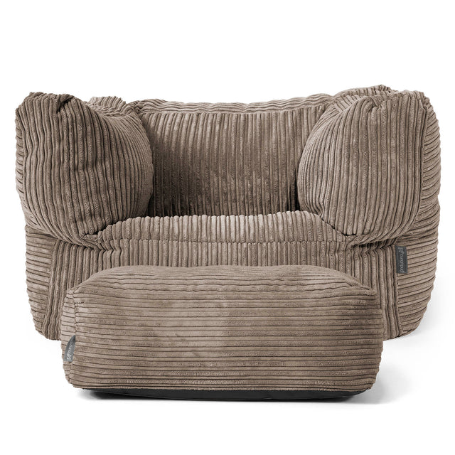 Albert Puff Sillón - Pana Clásica Marrón empolvado 02