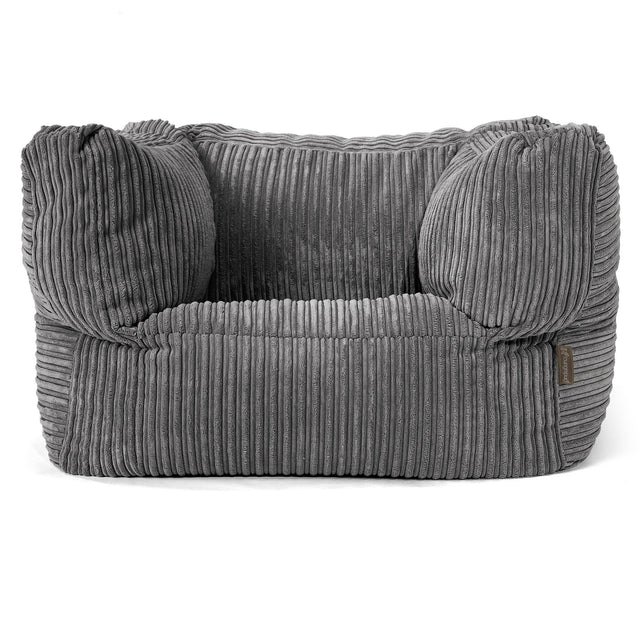 Albert Puff Sillón - Pana Clásica Pizarra Gris 01