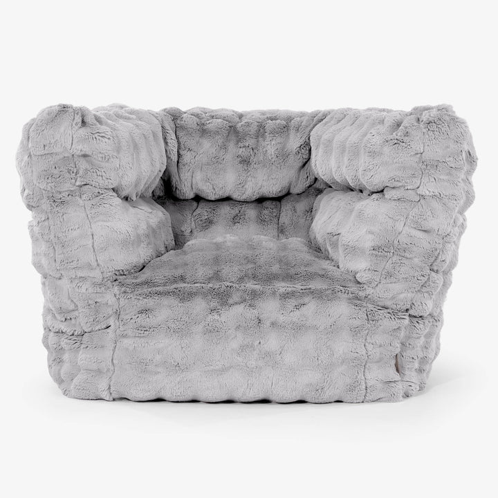 Albert Puff Sillón 2.0 - Piel Sintética de Burbuja Gris 01