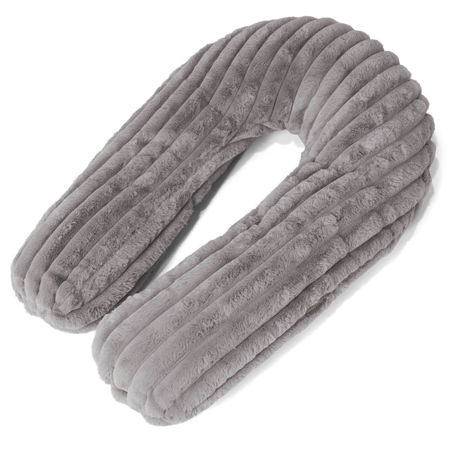 Almohada Abrazo - Pana de Felpa Ultra Gris 01