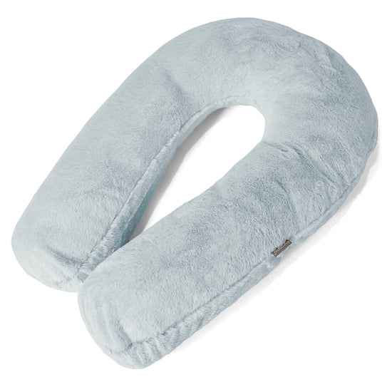 Almohada Abrazo - Piel de Conejo Sintética Azul Empolvado 01