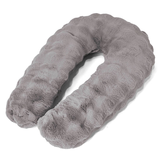 Almohada Abrazo - Piel Sintética de Burbuja Gris 01