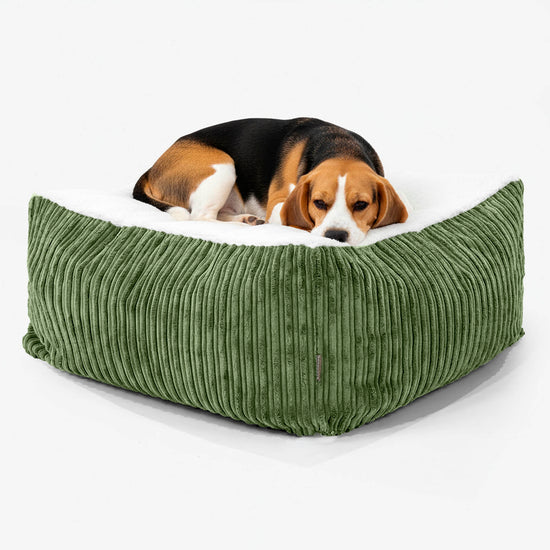 Cama para Perro Colchón Gigante Grande - Sherpa & Pana Clásica Bosque Verde - 02