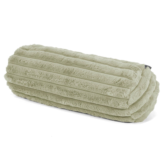 Fundas de Cojín Cilíndrico 20 x 55cm - Pana de Felpa Ultra Verde Salvia 01
