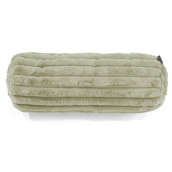 Fundas de Cojín Cilíndrico 20 x 55cm - Pana de Felpa Ultra Verde Salvia 02