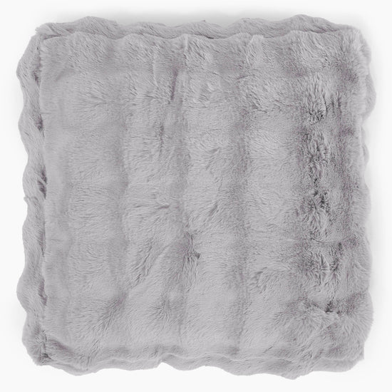 Cojín de Piso Grande - Piel Sintética de Burbuja Gris 02