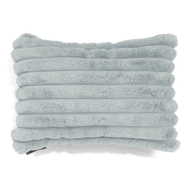 Fundas de Cojín Rectangular 35 x 50cm - Pana de Felpa Ultra Azul Huevo de Pato 01