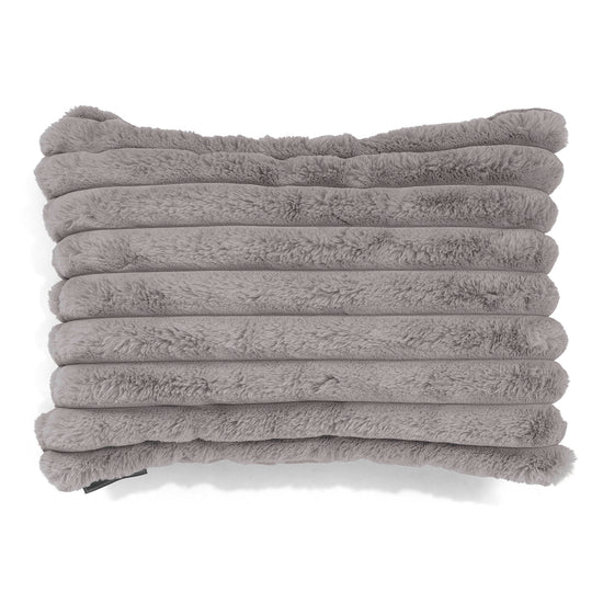 Fundas de Cojín Rectangular 35 x 50cm - Pana de Felpa Ultra Gris 01