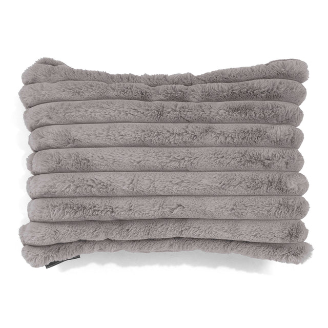 Fundas de Cojín Rectangular 35 x 50cm - Pana de Felpa Ultra Gris 01